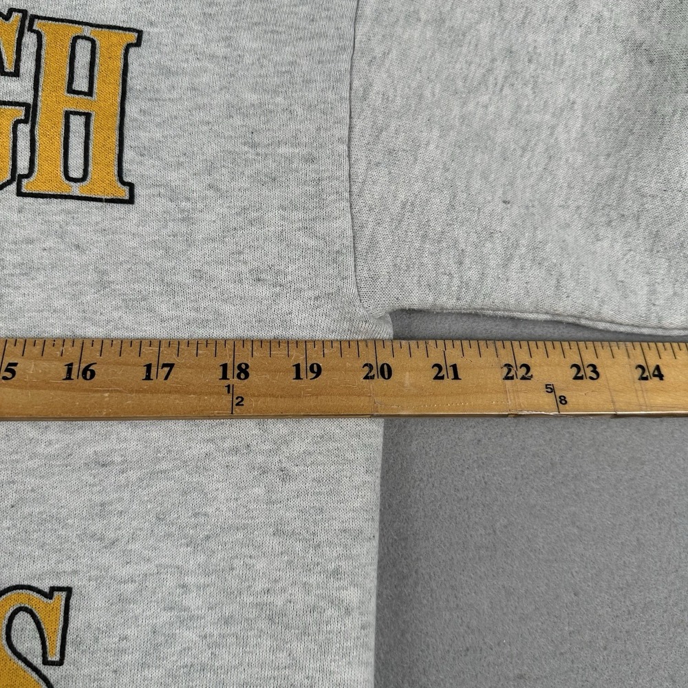 Vtg 90s Pittsburg Steelers Sweatshirt Men's Medium Gray Helmet Logo Crew Neck - Picture 10 of 16